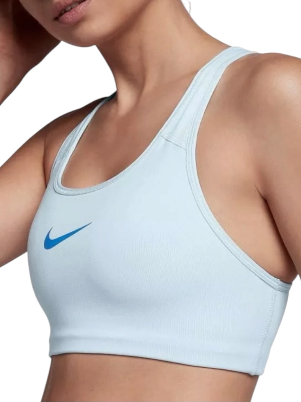 NIKE Women’s Swoosh Ice-Blue Dri-FIT Sports Bra Size Small